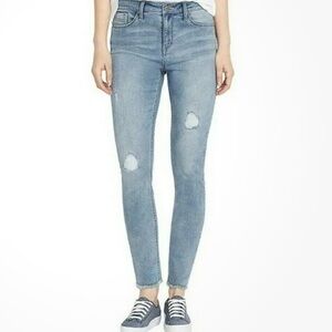 Buffalo David Bitton Jess Rip & Repair Skinny Jeans Women's 8/29 Blue Mid Rise